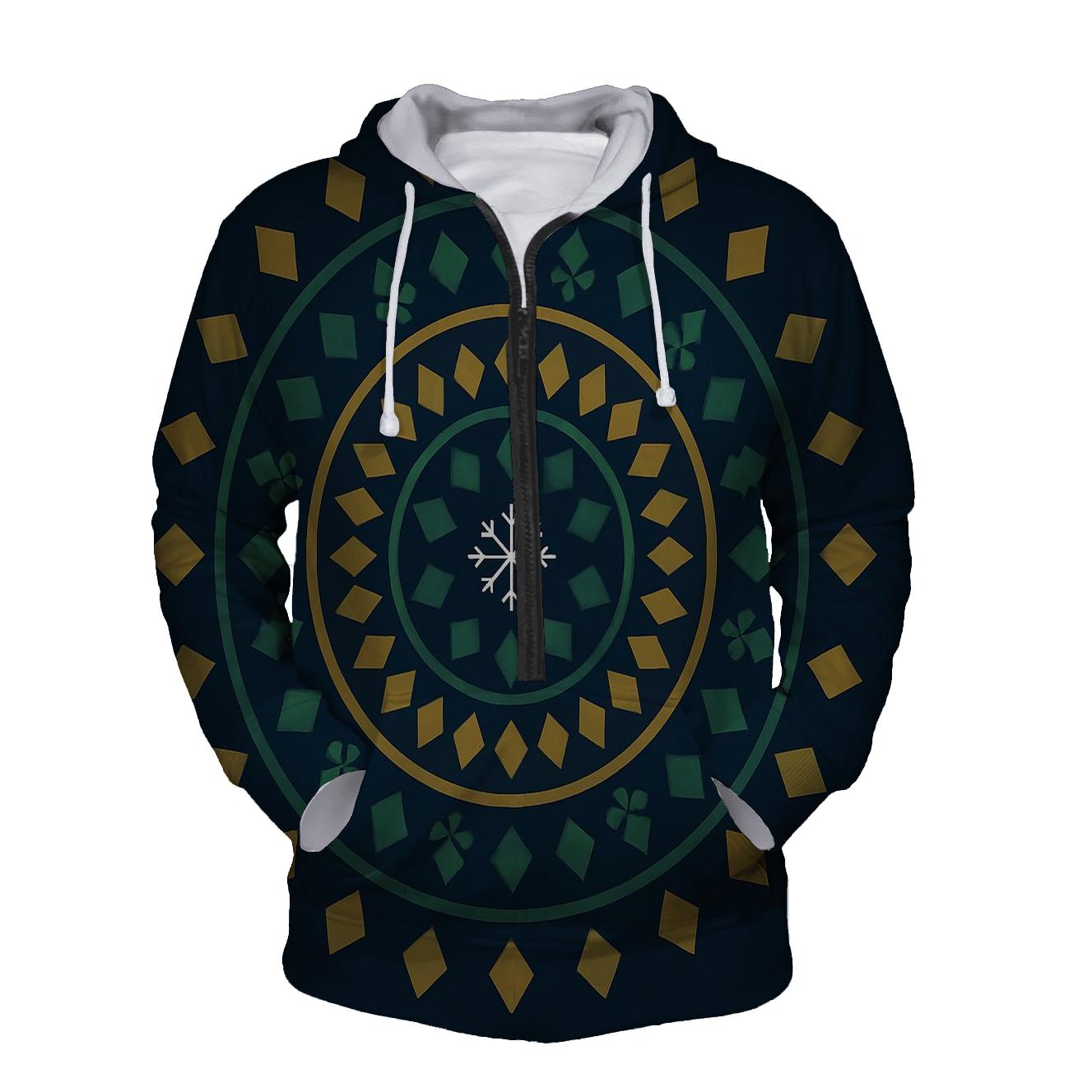 Ornament Mandala zip-up hoodies