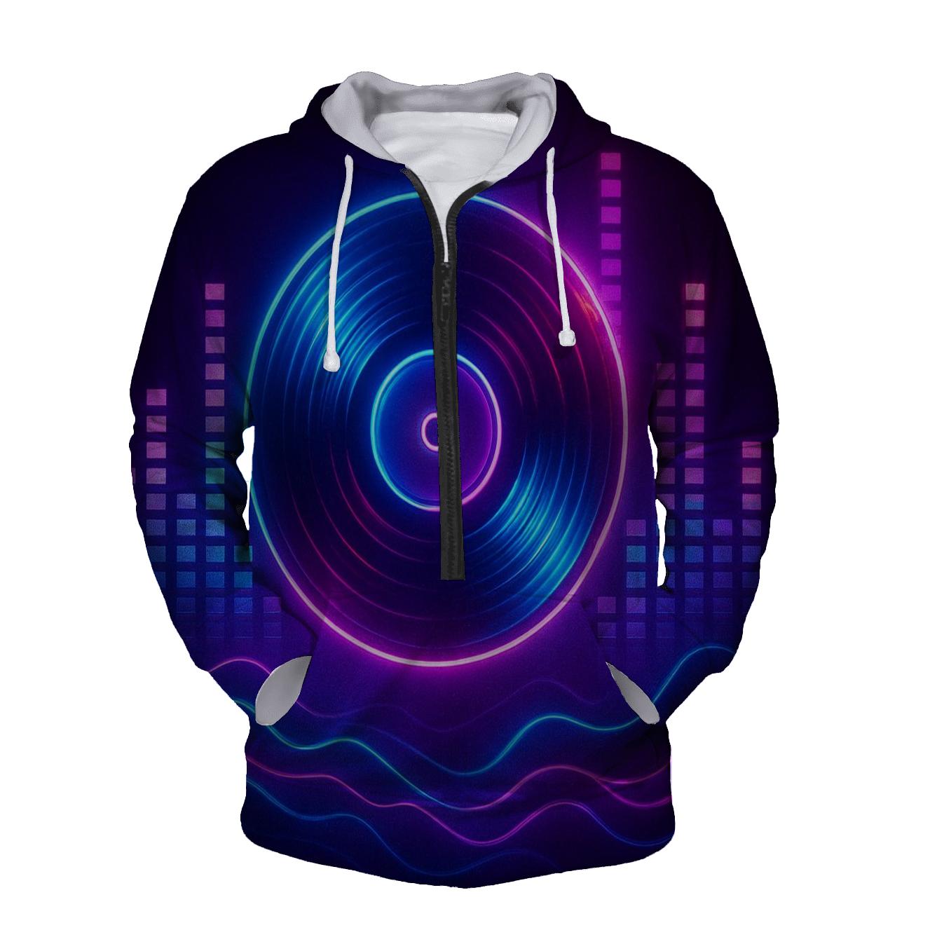 Neon Vinyl Reverie heavyweight hoodies