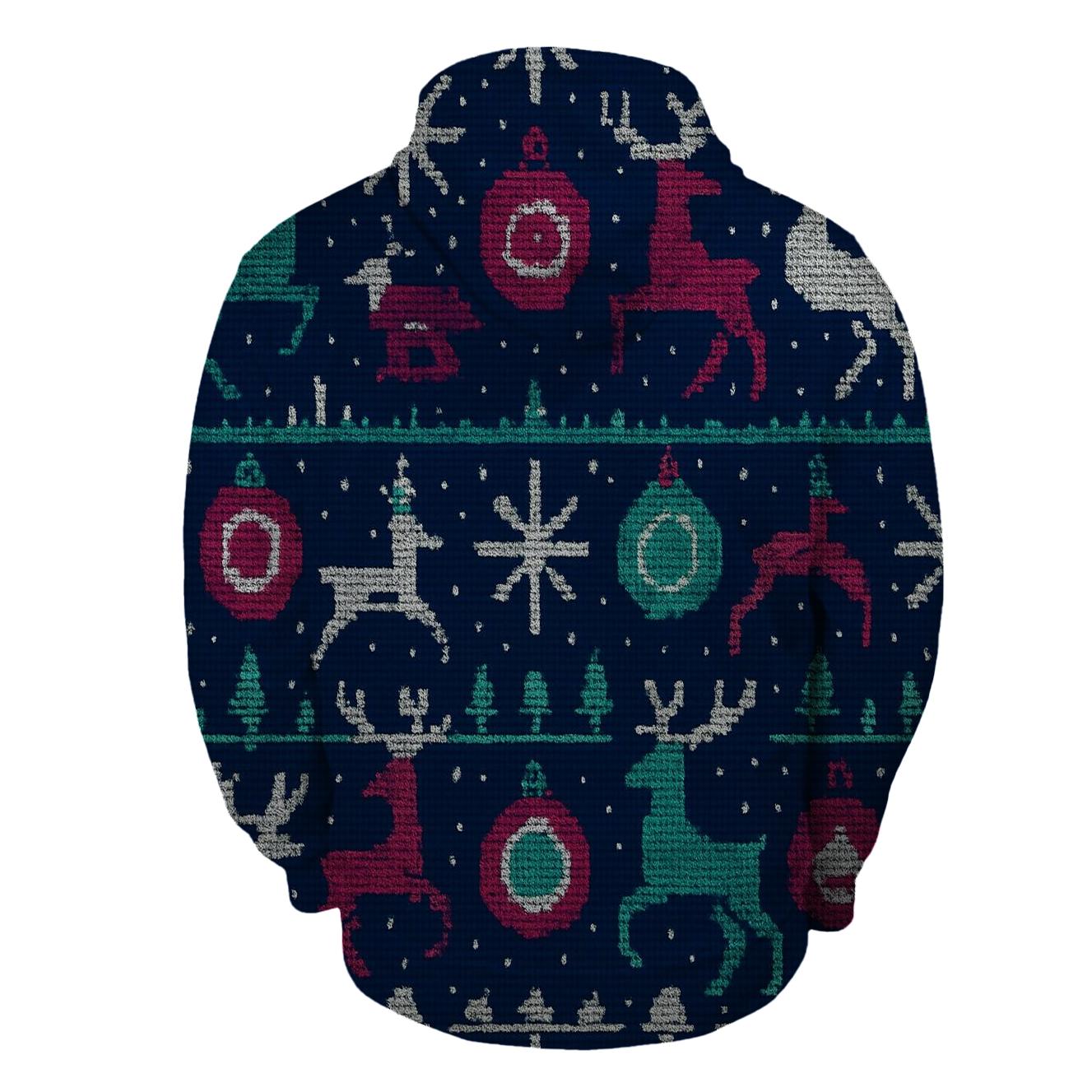 Reindeer Disco Skyline Design hoodie styles