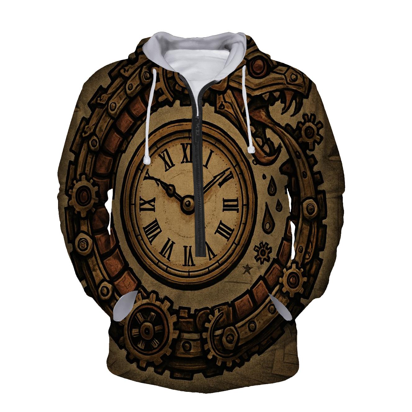 Clockwork Ouroboros Artisan zip-up hoodies