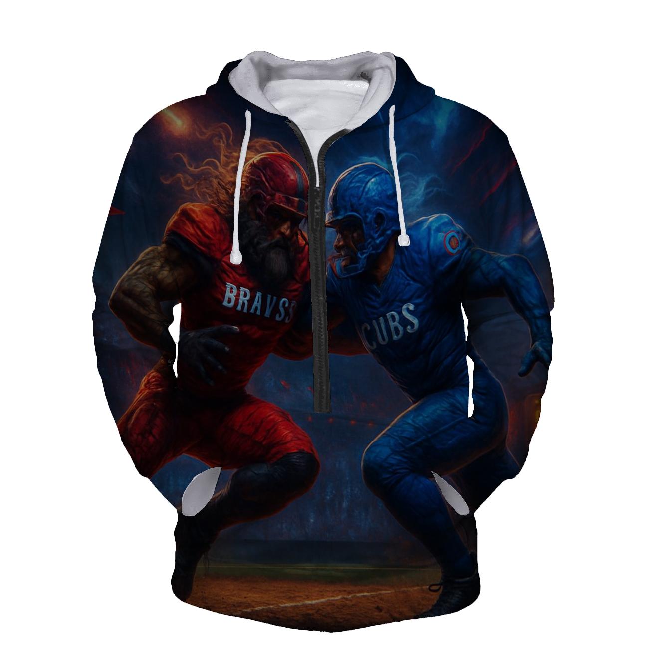 Diamond Clash Under Electric Sky graphic hoodies