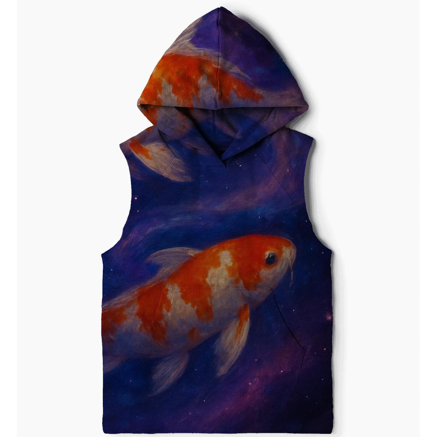 Nebula Koi Harmony graphic hoodies