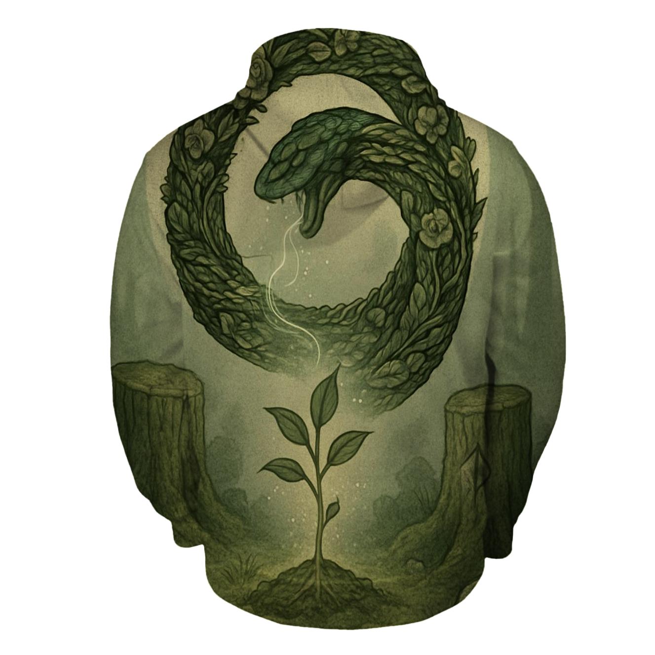 Verdant Ouroboros Renewal custom hoodies