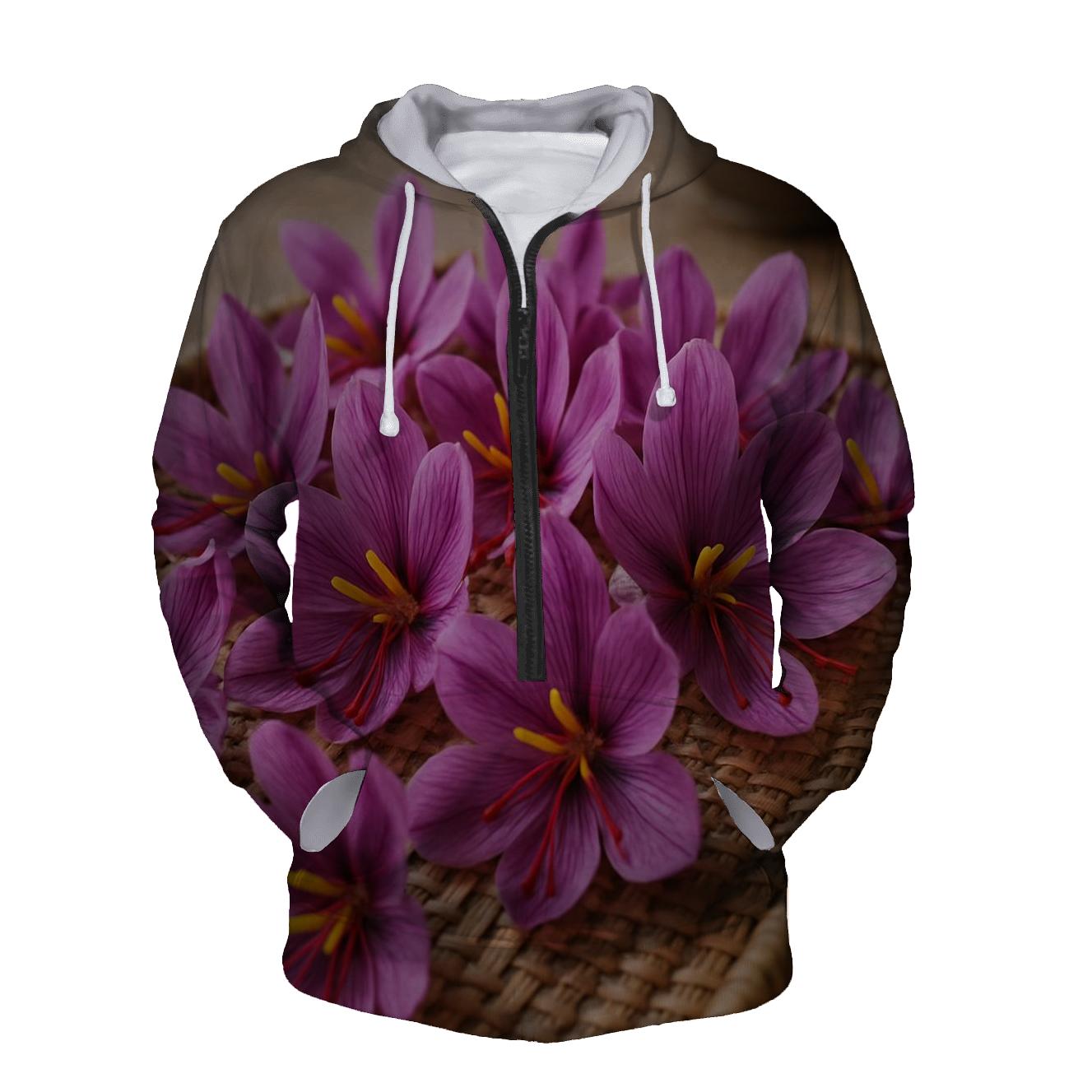 Saffron Harvest Hands-Off Closeup zip-up hoodies