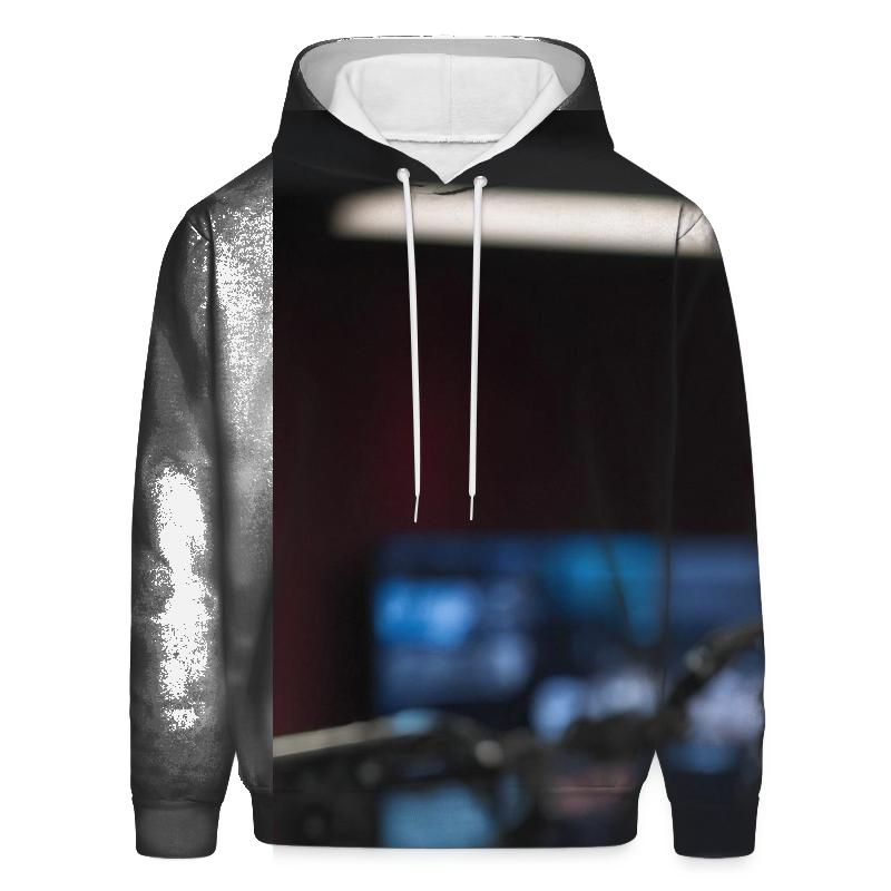 Charlie Kirk Preparing For Evening Media Interview In Studio graphic hoodies