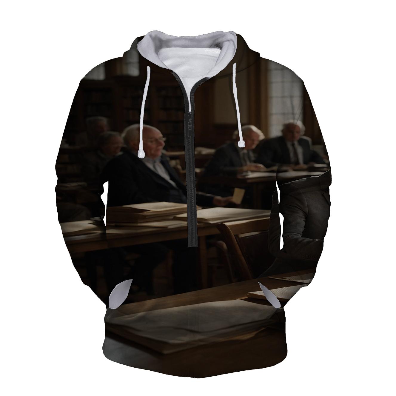 Policy Roundtable In The Library lightweight hoodies