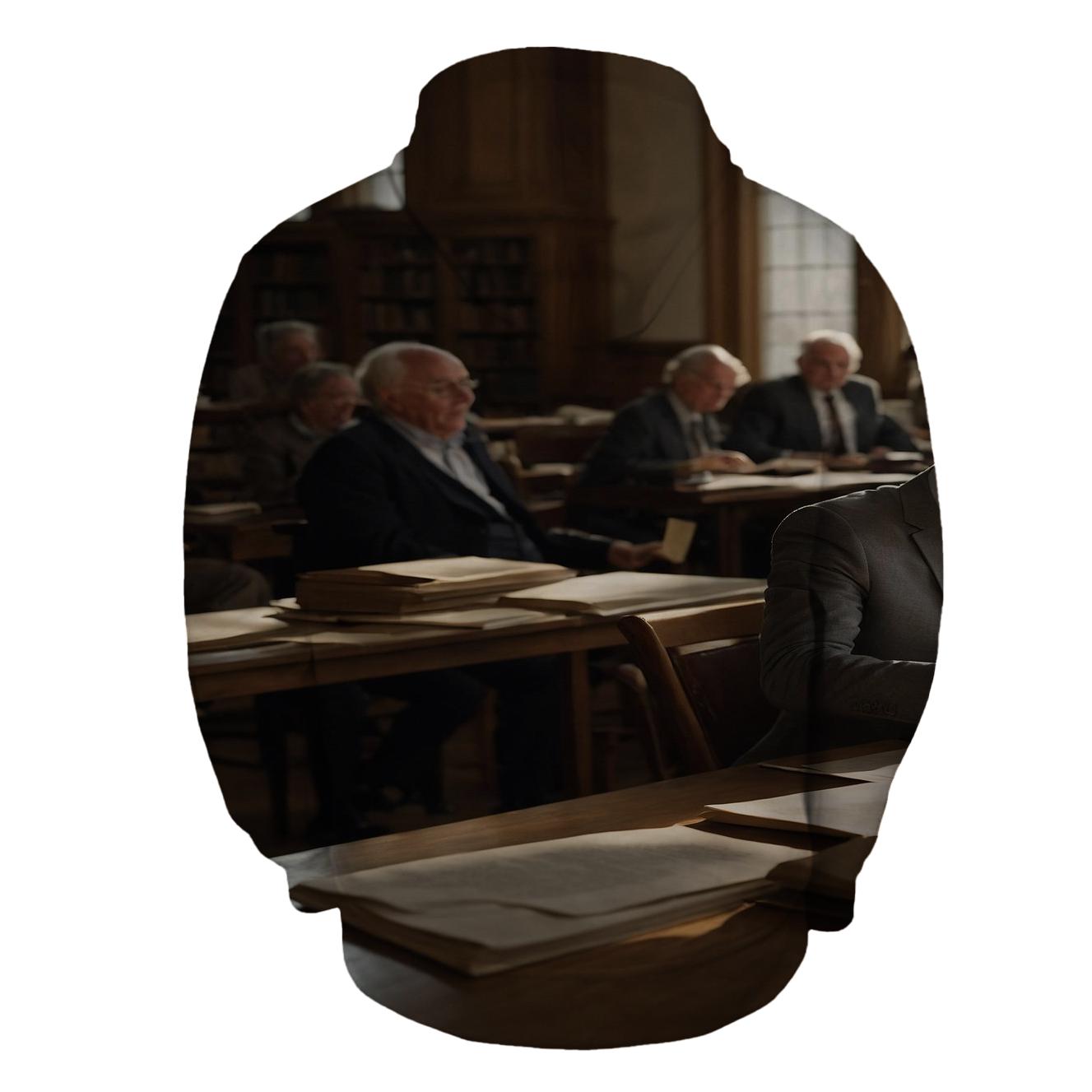 Policy Roundtable In The Library lightweight hoodies