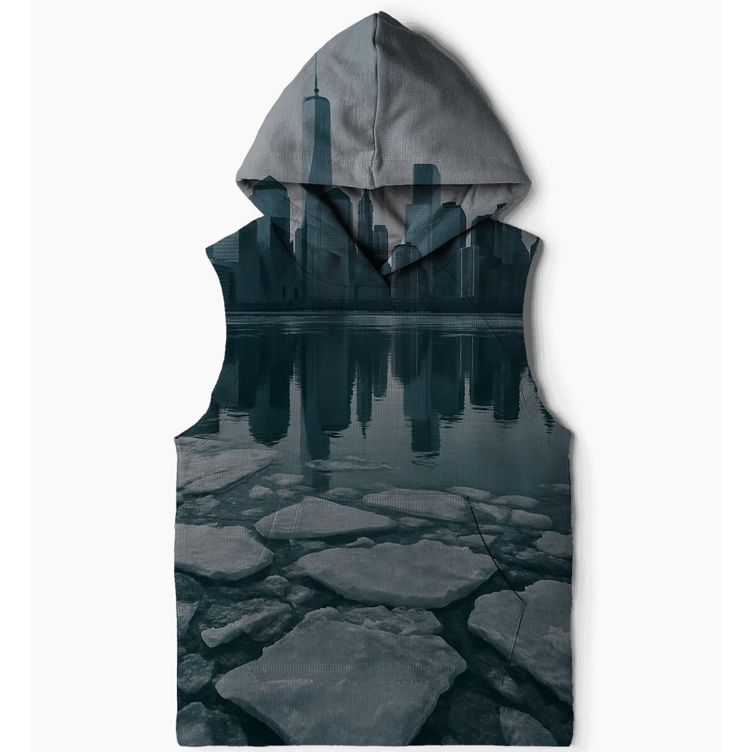 Hudson River Ice Flow Reflection premium hoodies