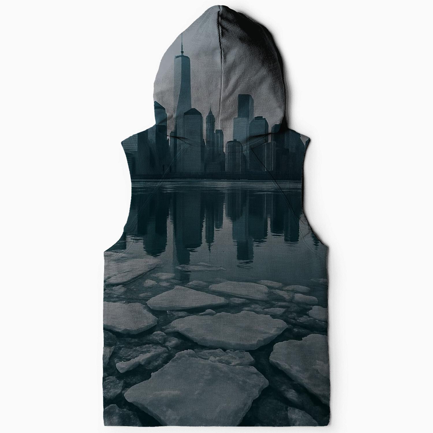 Hudson River Ice Flow Reflection premium hoodies