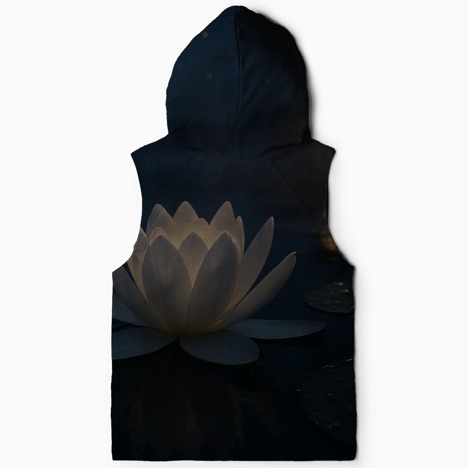Night-Blooming Waterlily Reflection printed hoodies