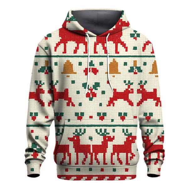 Tinsel Reindeer Block Parade Design premium hoodies