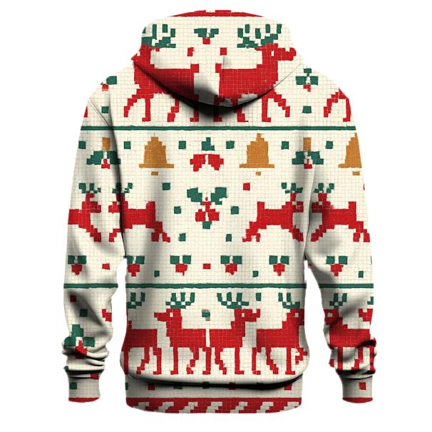 Tinsel Reindeer Block Parade Design premium hoodies