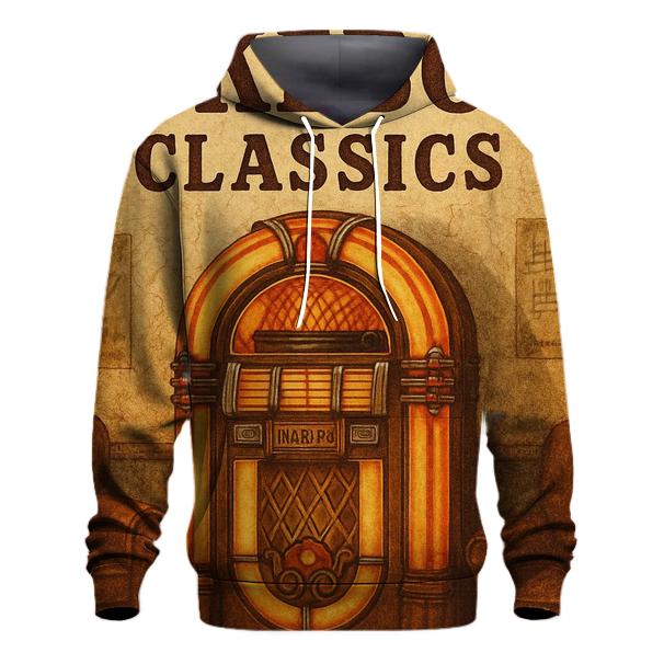 Rustic Vinyl Record Jukebox premium hoodies