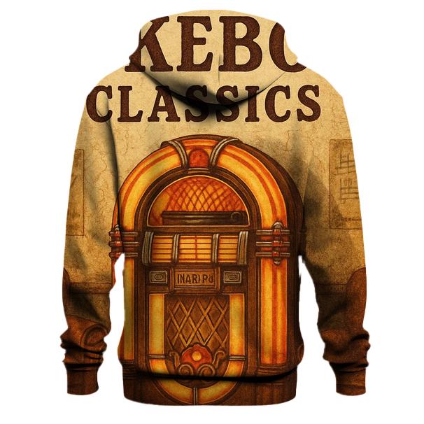 Rustic Vinyl Record Jukebox premium hoodies