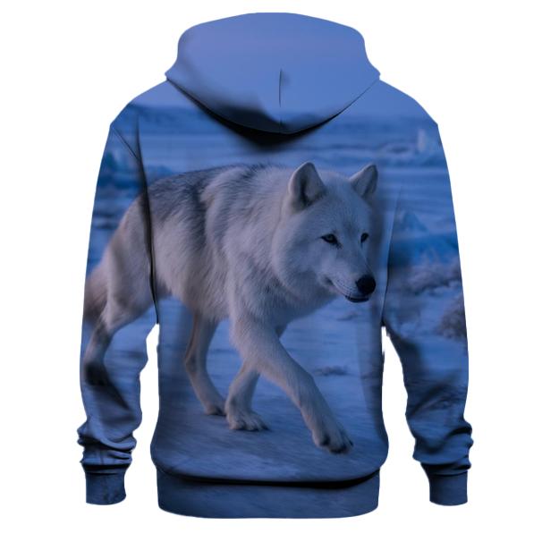 Lone Wolf Crossing Arctic Tundra lightweight hoodies