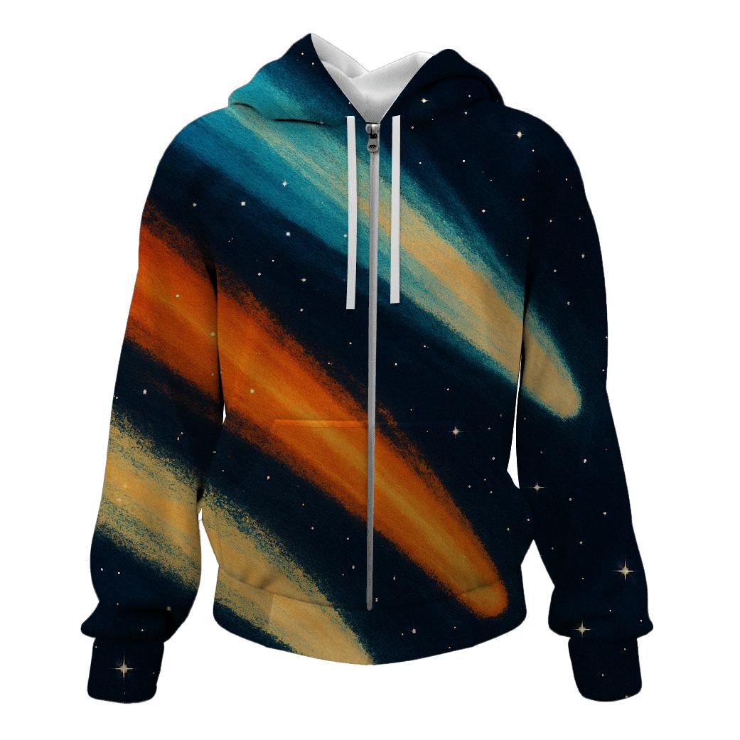 Comet Tail Cascade zip-up hoodies
