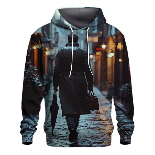 Graham Greene In Rainy London Alley premium hoodies
