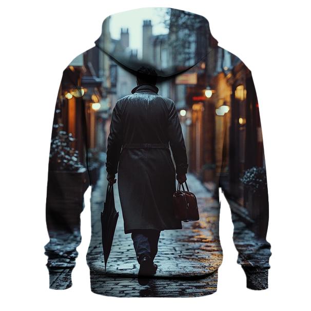 Graham Greene In Rainy London Alley premium hoodies
