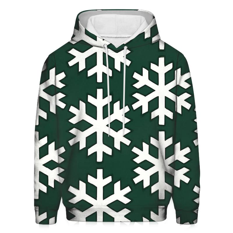 Geometric Snowflake Lattice premium hoodies
