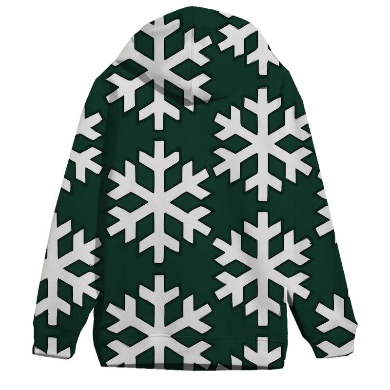 Geometric Snowflake Lattice premium hoodies