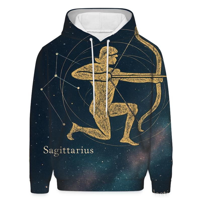 Sagittarius Celestial Archer Map lightweight hoodies