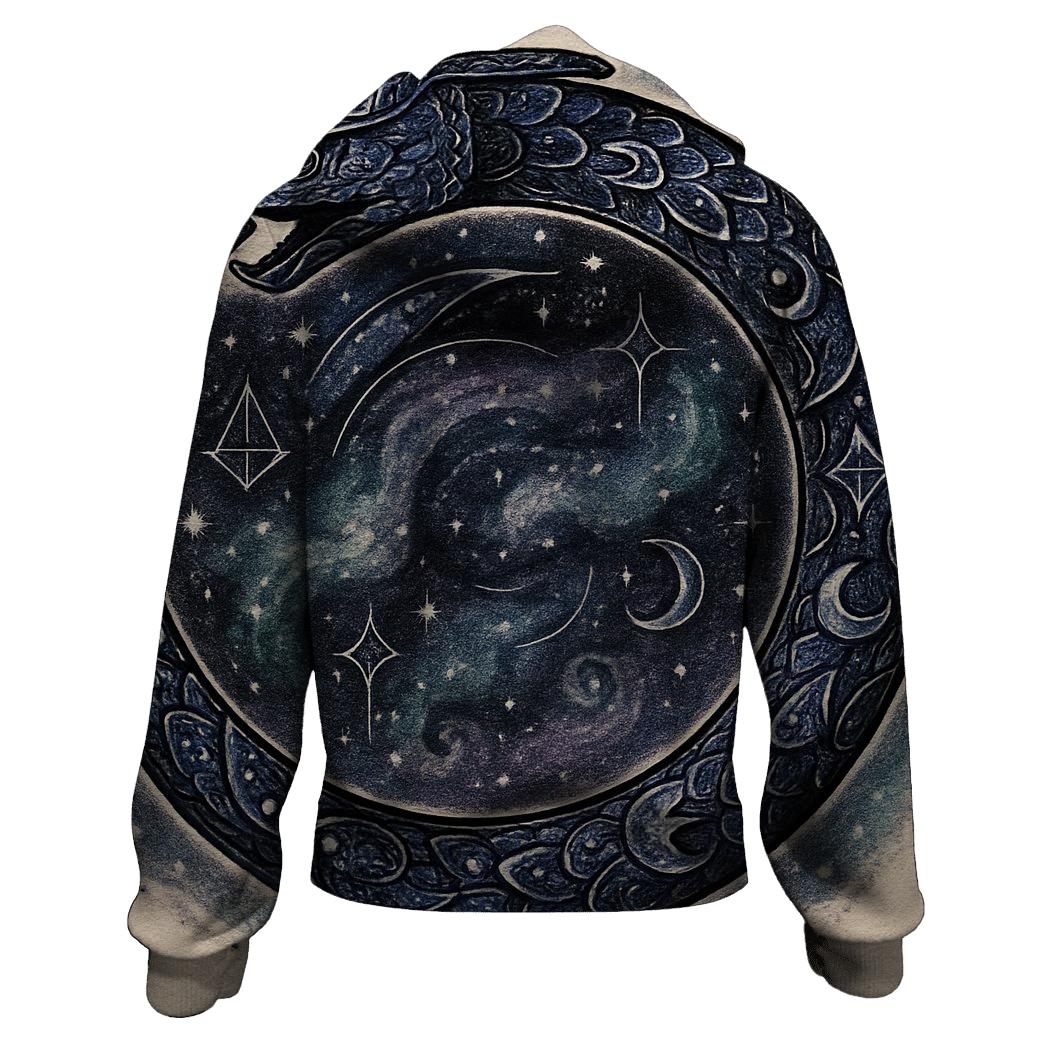 Cosmic Serpent Cycle pullover hoodies