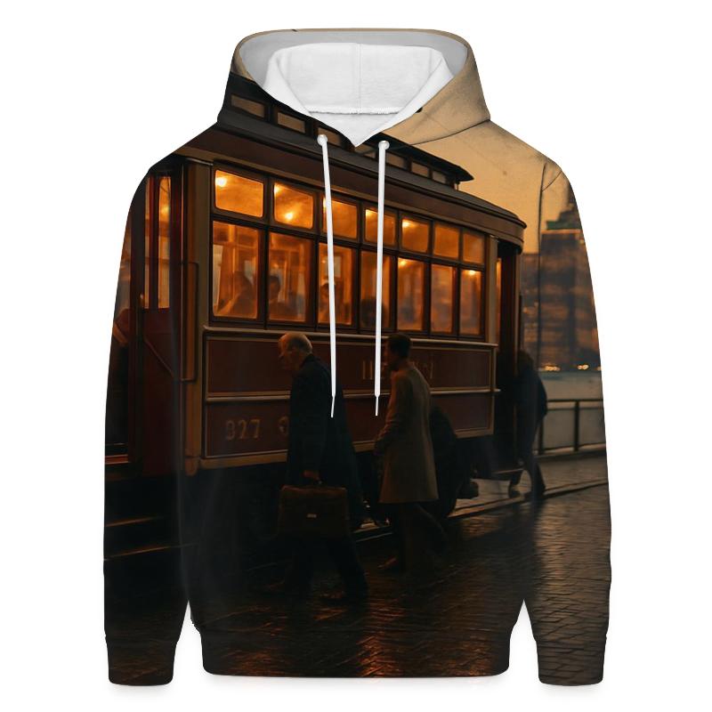 Hudson Twilight Trolley View graphic hoodies