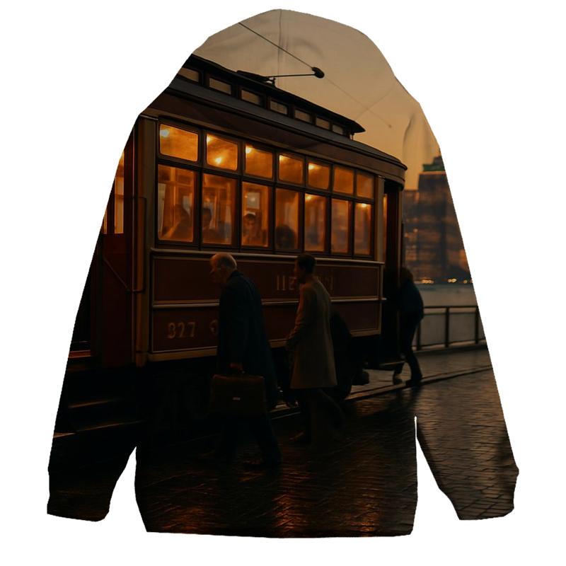 Hudson Twilight Trolley View graphic hoodies