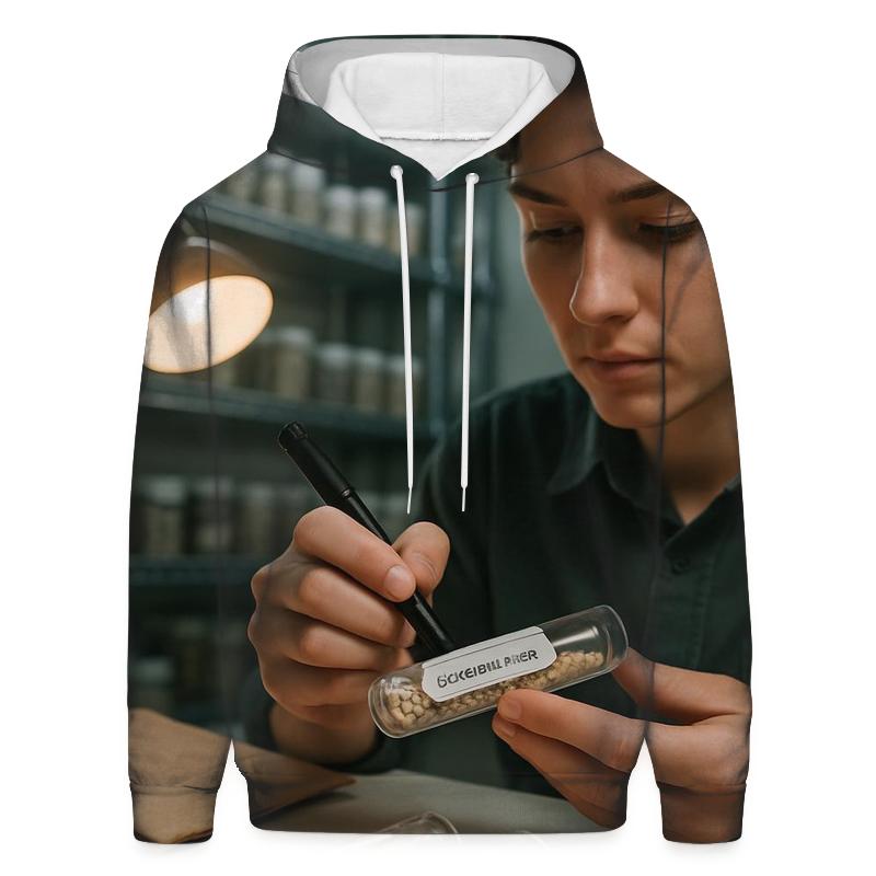 Seed Bank Technician Cataloguing Cornichon Varieties printed hoodies