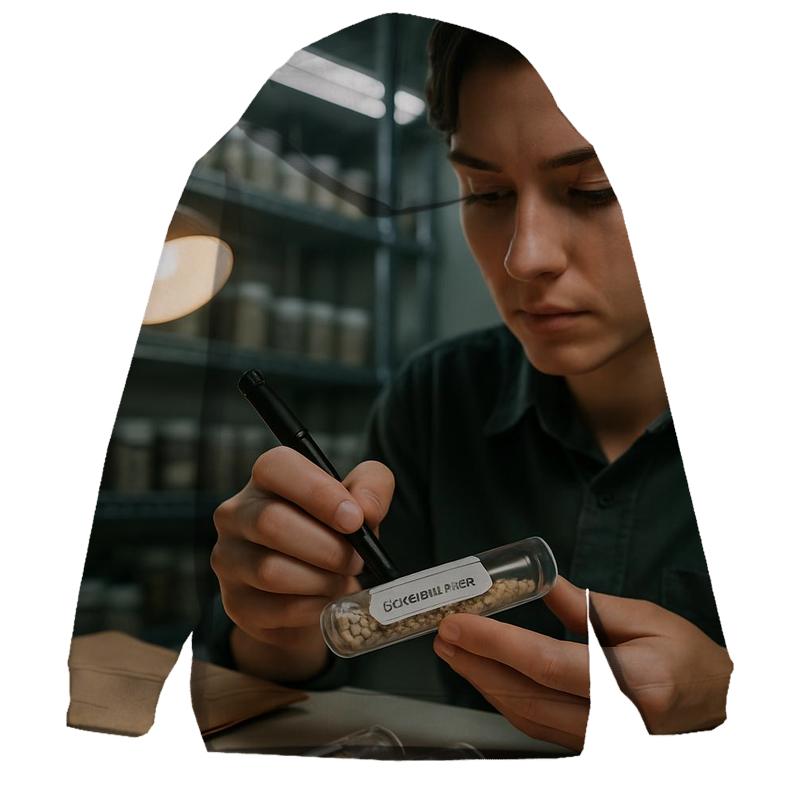 Seed Bank Technician Cataloguing Cornichon Varieties printed hoodies