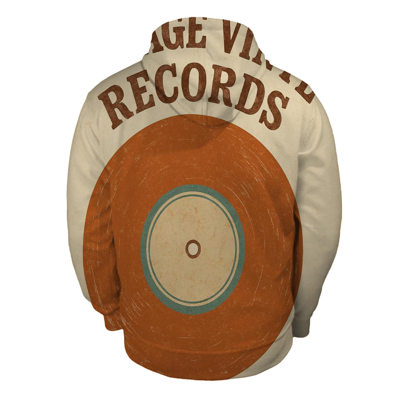 Burnt Orange Vintage Vinyl Record Shop premium hoodies