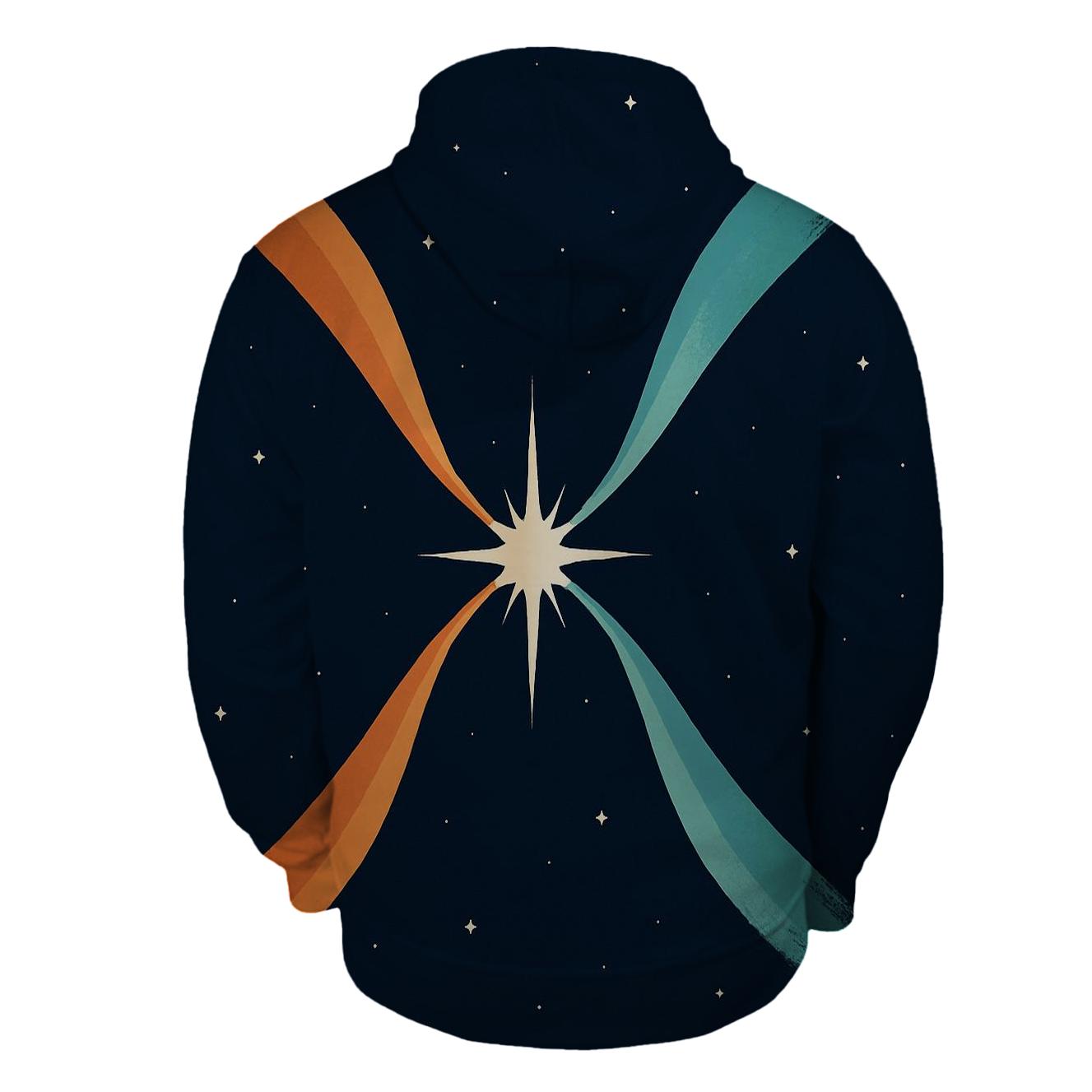 Jet Outflow Symphony embroidered hoodies