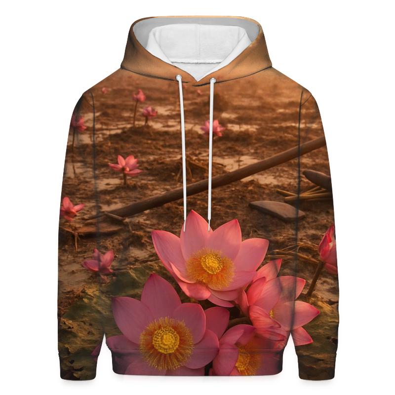 Rice Paddy Lotus After Harvest hoodies fashion