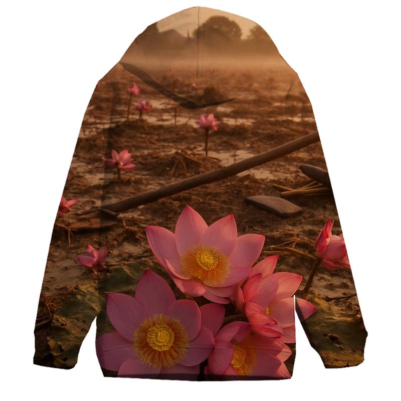 Rice Paddy Lotus After Harvest hoodies fashion