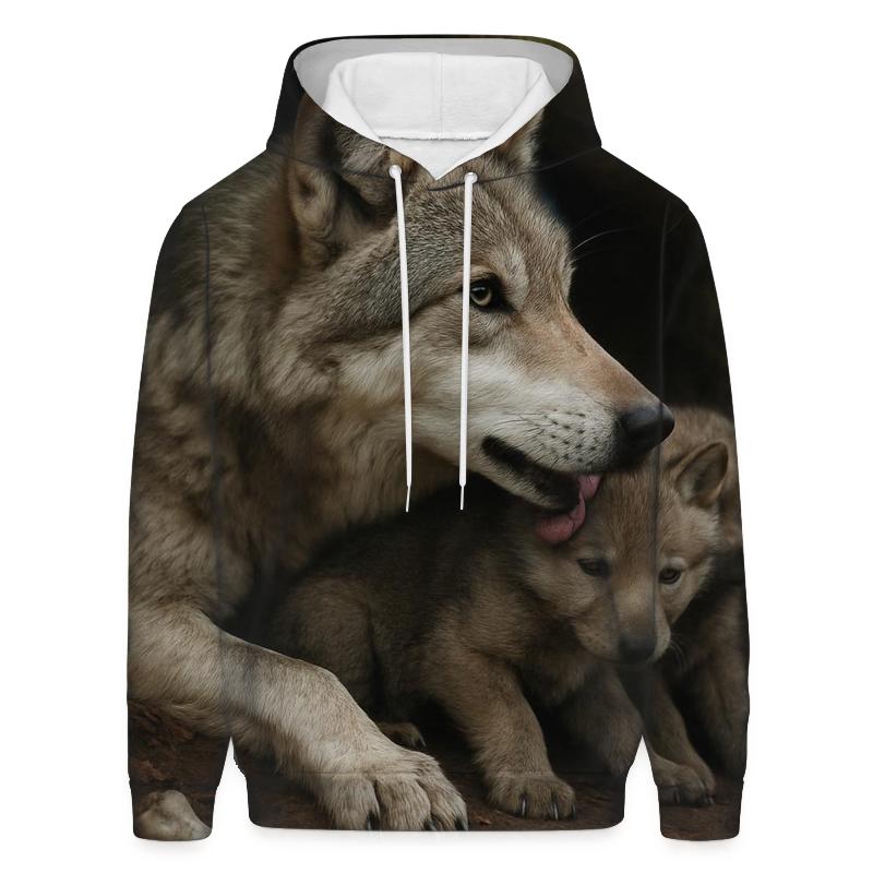 Denside Matriarch With Pups embroidered hoodies