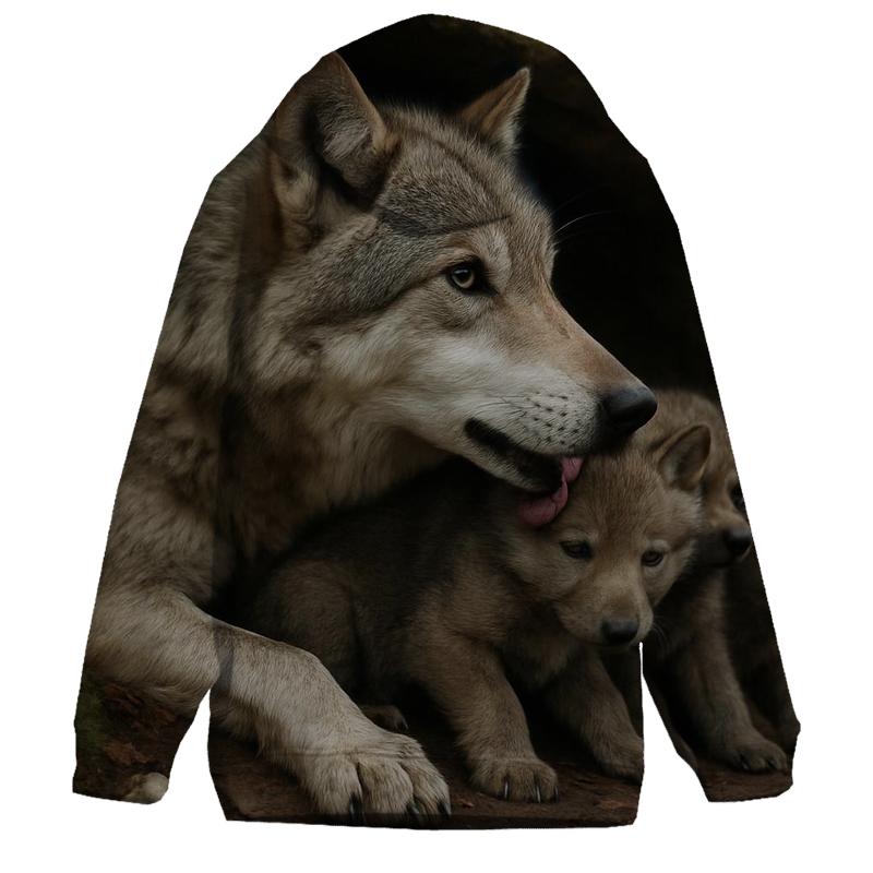 Denside Matriarch With Pups embroidered hoodies