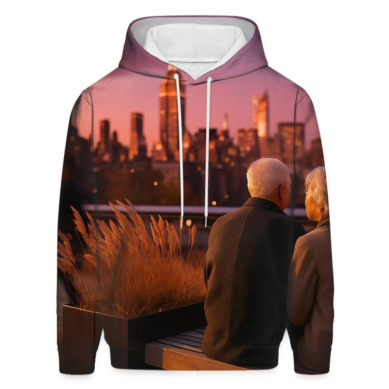 High Line Sundown Portrait zip-up hoodies