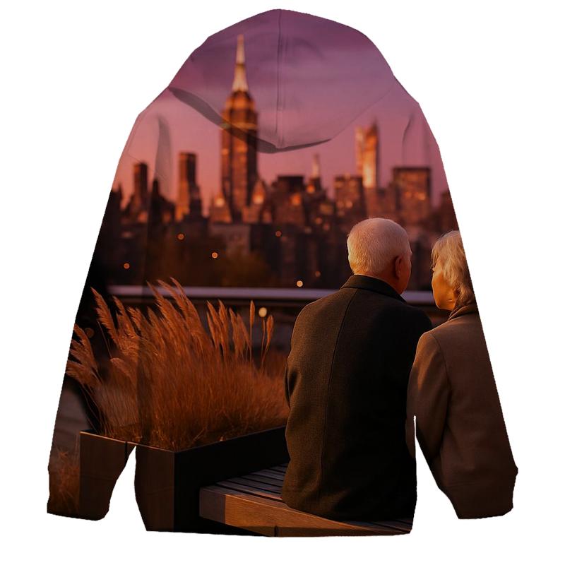 High Line Sundown Portrait zip-up hoodies