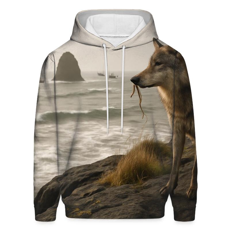 Coastal Cliff Lone Forager hoodies fashion