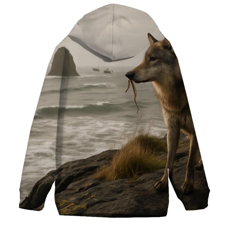 Coastal Cliff Lone Forager hoodies fashion