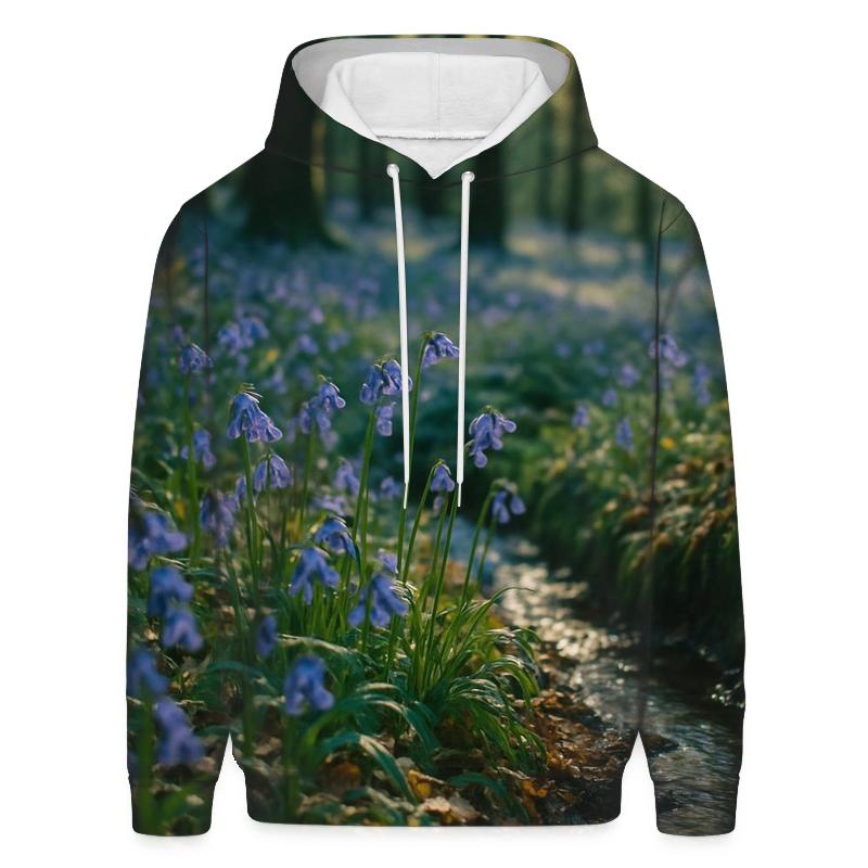 Mossy Woodland Bluebell Carpet heavyweight hoodies