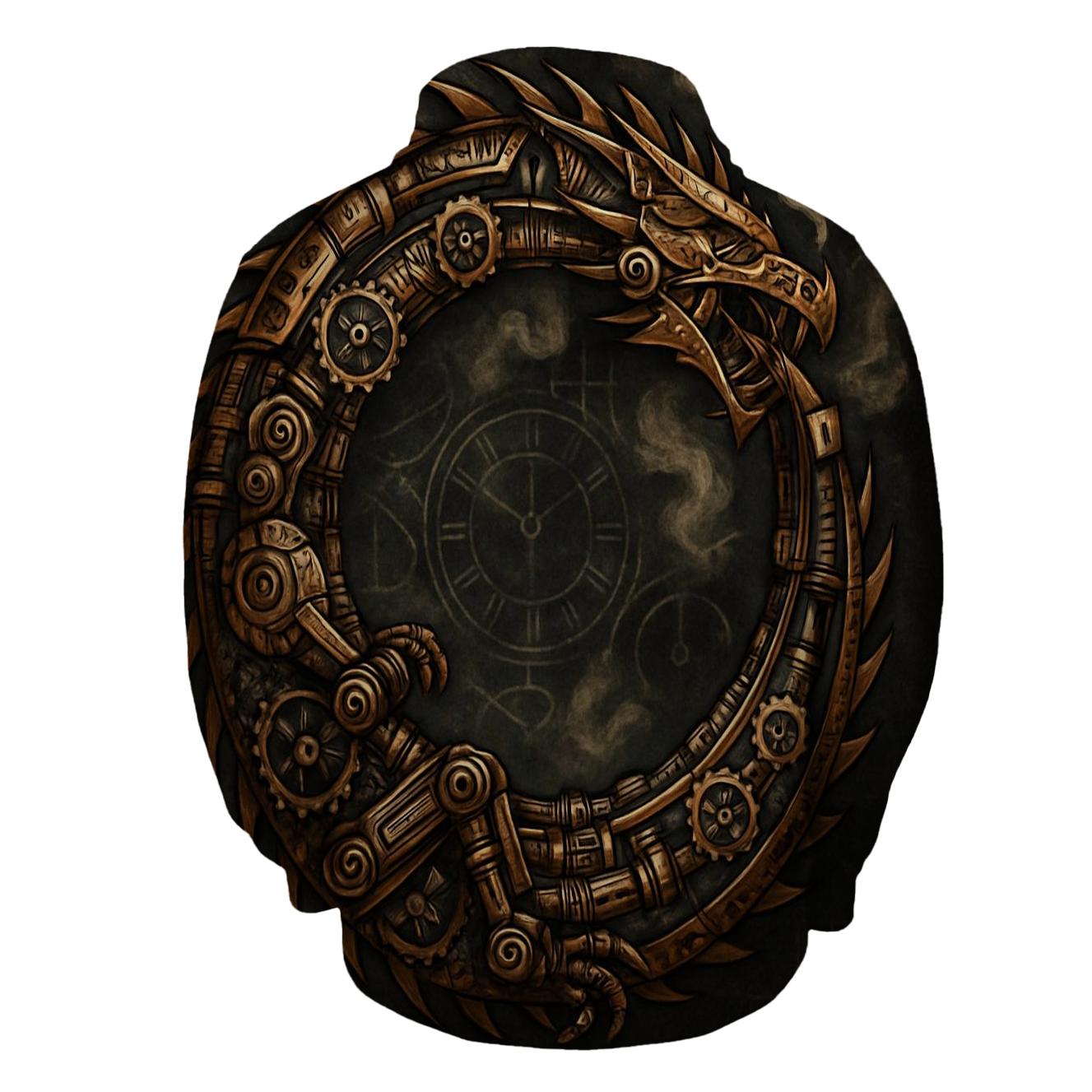 Mechanical Ouroboros Clockwork Dragon premium hoodies