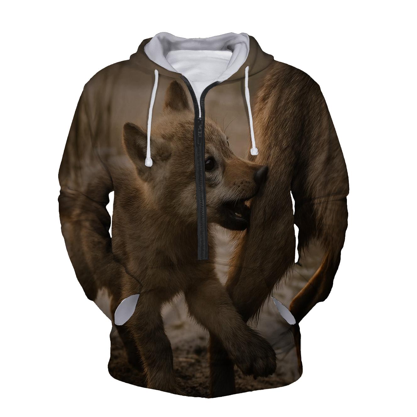 Wetland Pup Lesson embroidered hoodies