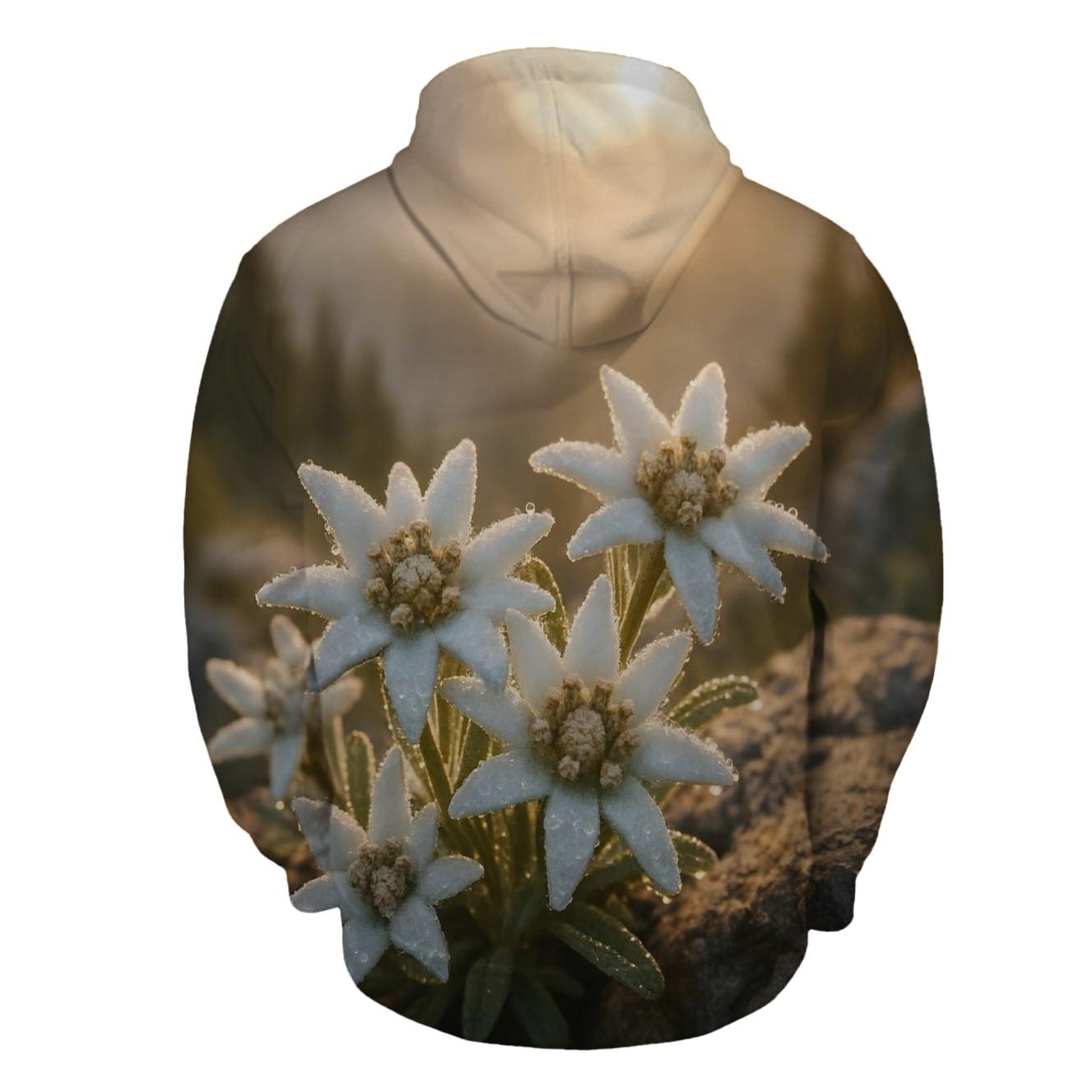 Early Morning Dew On Alpine Edelweiss graphic hoodies