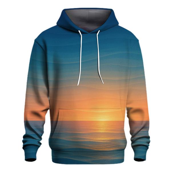 Glistening Ocean Sunset embroidered hoodies