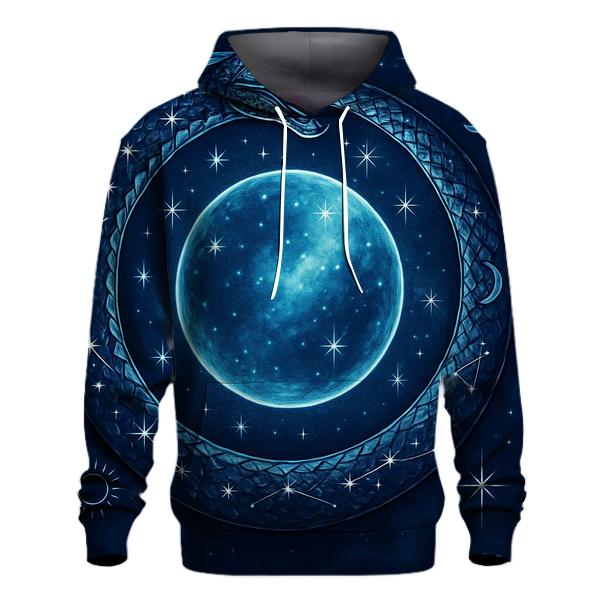 Celestial Ouroboros Guardian graphic hoodies