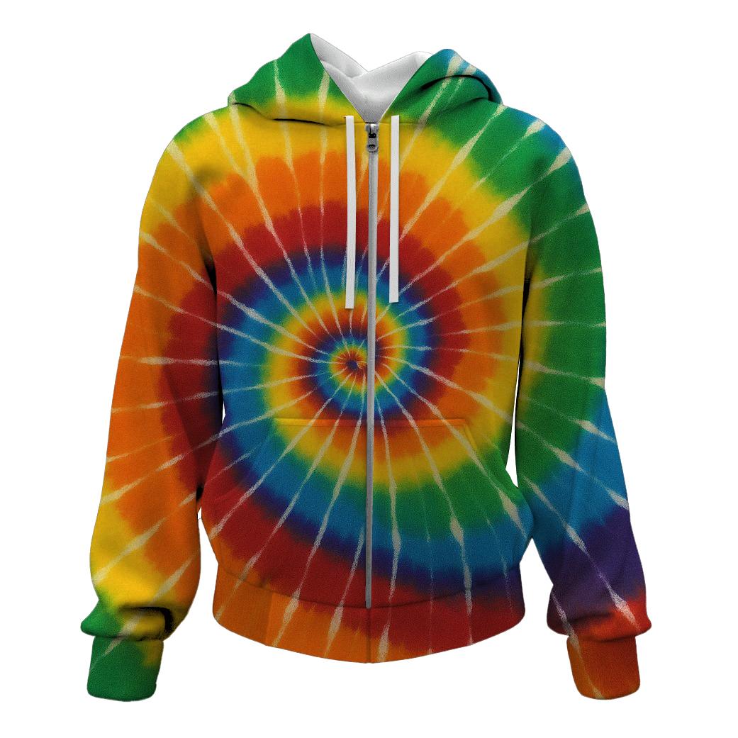 Galactic Spiral Rainbow pullover hoodies