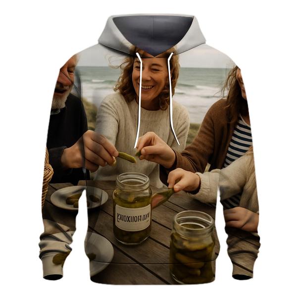 Seaside Picnic Cornichon Exchange heavyweight hoodies