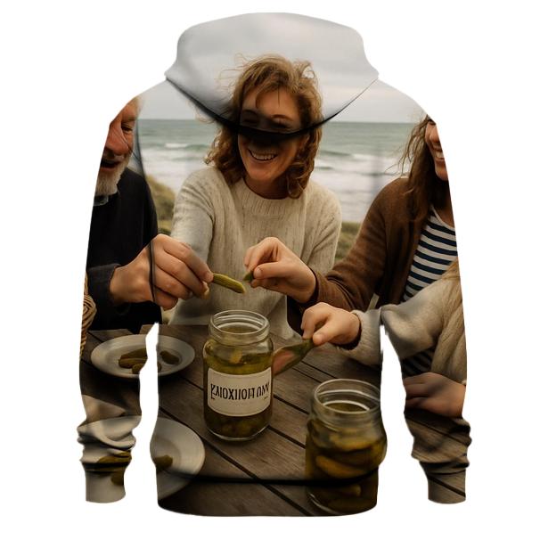 Seaside Picnic Cornichon Exchange heavyweight hoodies