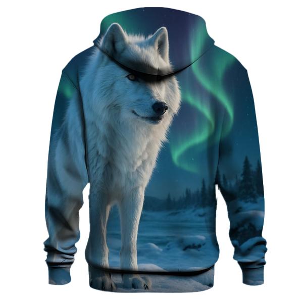 Silent Sentinel Under Arctic Aurora lightweight hoodies